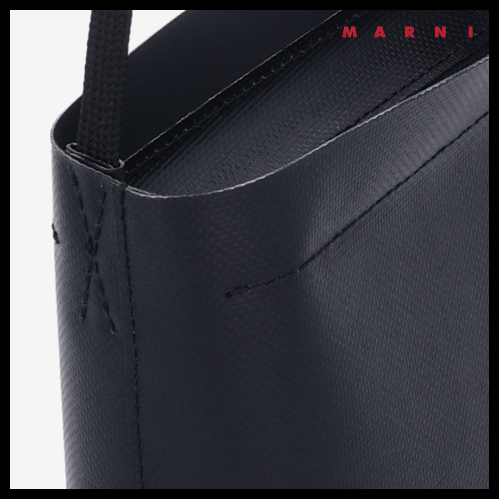 【MARNI】Logo strap crossbody bag black