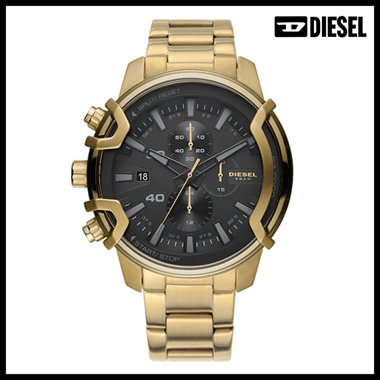 【DIESEL】Griffed Chronograph Men’s Metal Watch