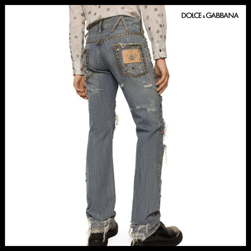 ★Dolce&Gabbanaアウトレット セール ★WASHED DENIM JEANS WITH
