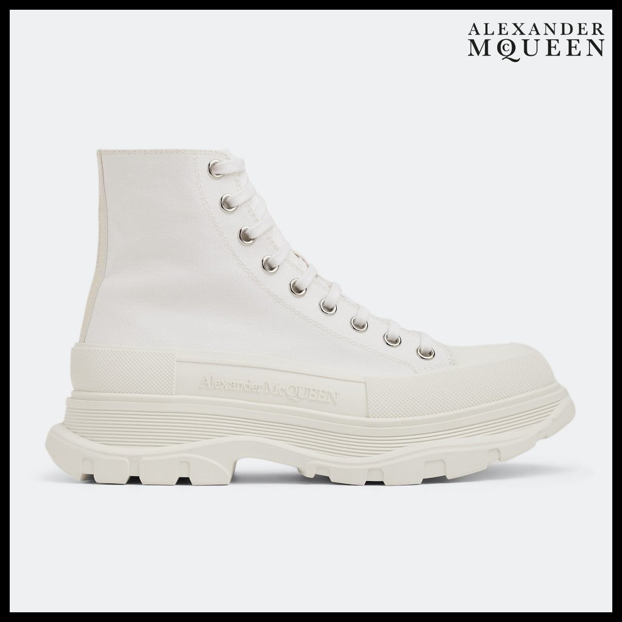 【Alexander Mcqueen】Tread Slick Boots in White