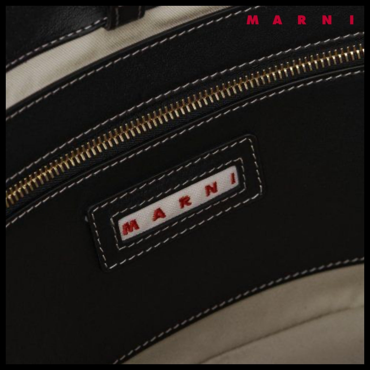 【MARNI】Small Tropicalia Tote Bag - Black