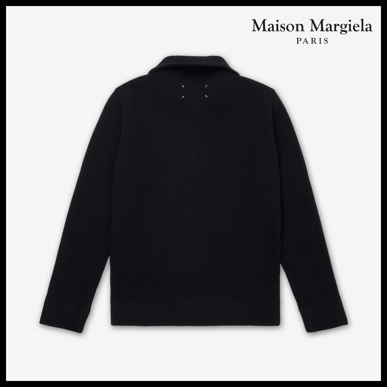 【Maison Margiela】Full Zip Stitch Cardigan Black