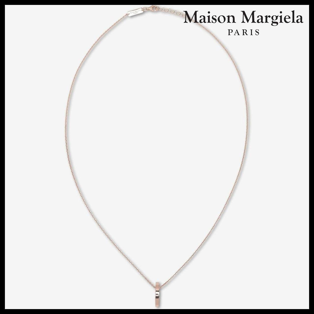 【Maison Margiela】Logo Ring Necklace - Rose Gold