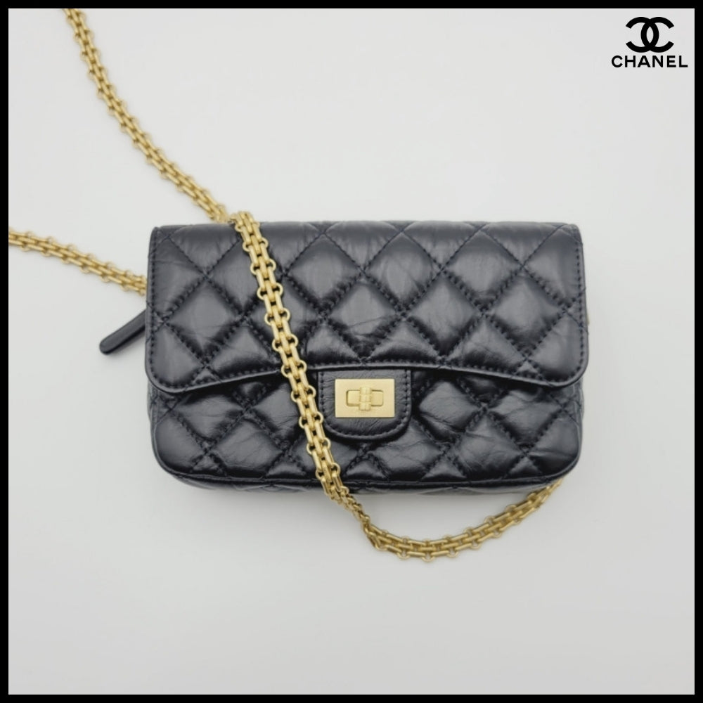 【CHANEL】2.55 Vintage Chain Mini Bag Black