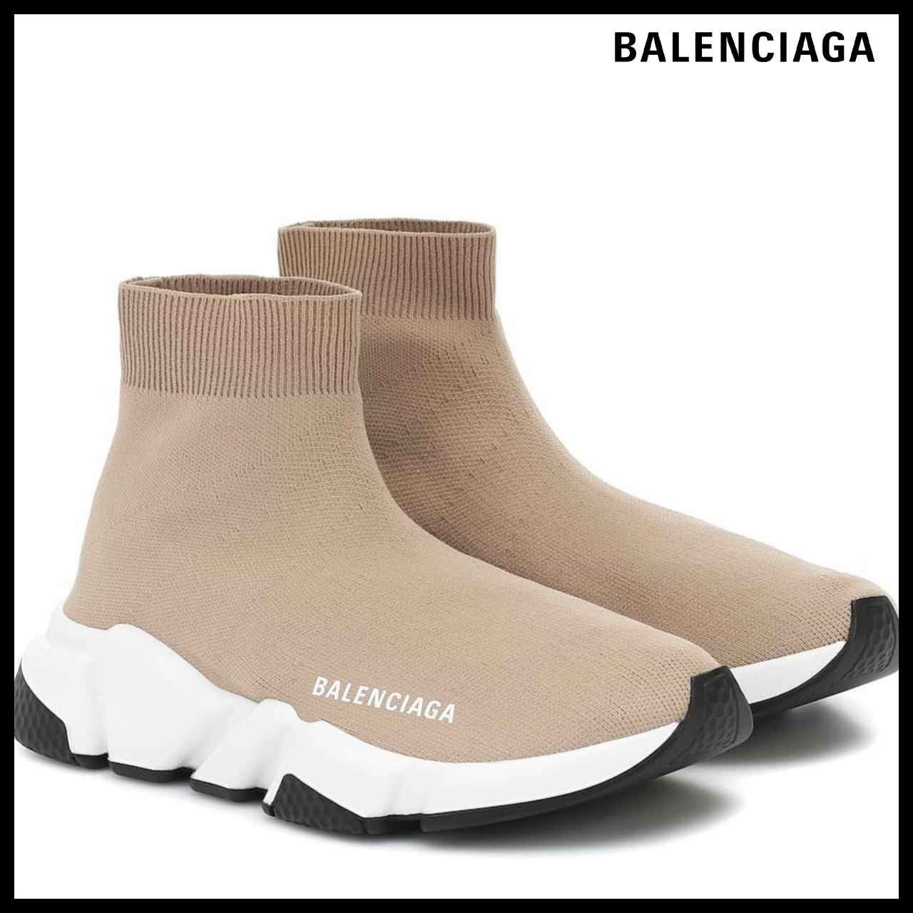 【BALENCIAGA】Speed Sneaker White Beige
