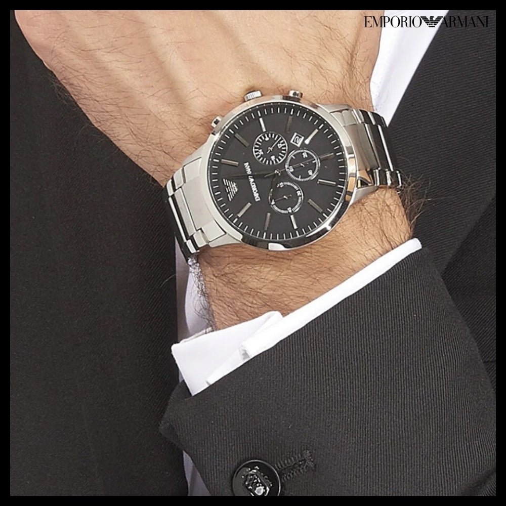【EMPORIO ARMANI】Renato Chronograph Men's Wristwatch