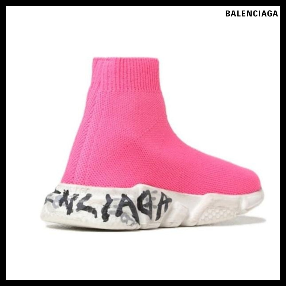 【BALENCIAGA】Kids Speed Graffiti Recycled Knit Sneaker