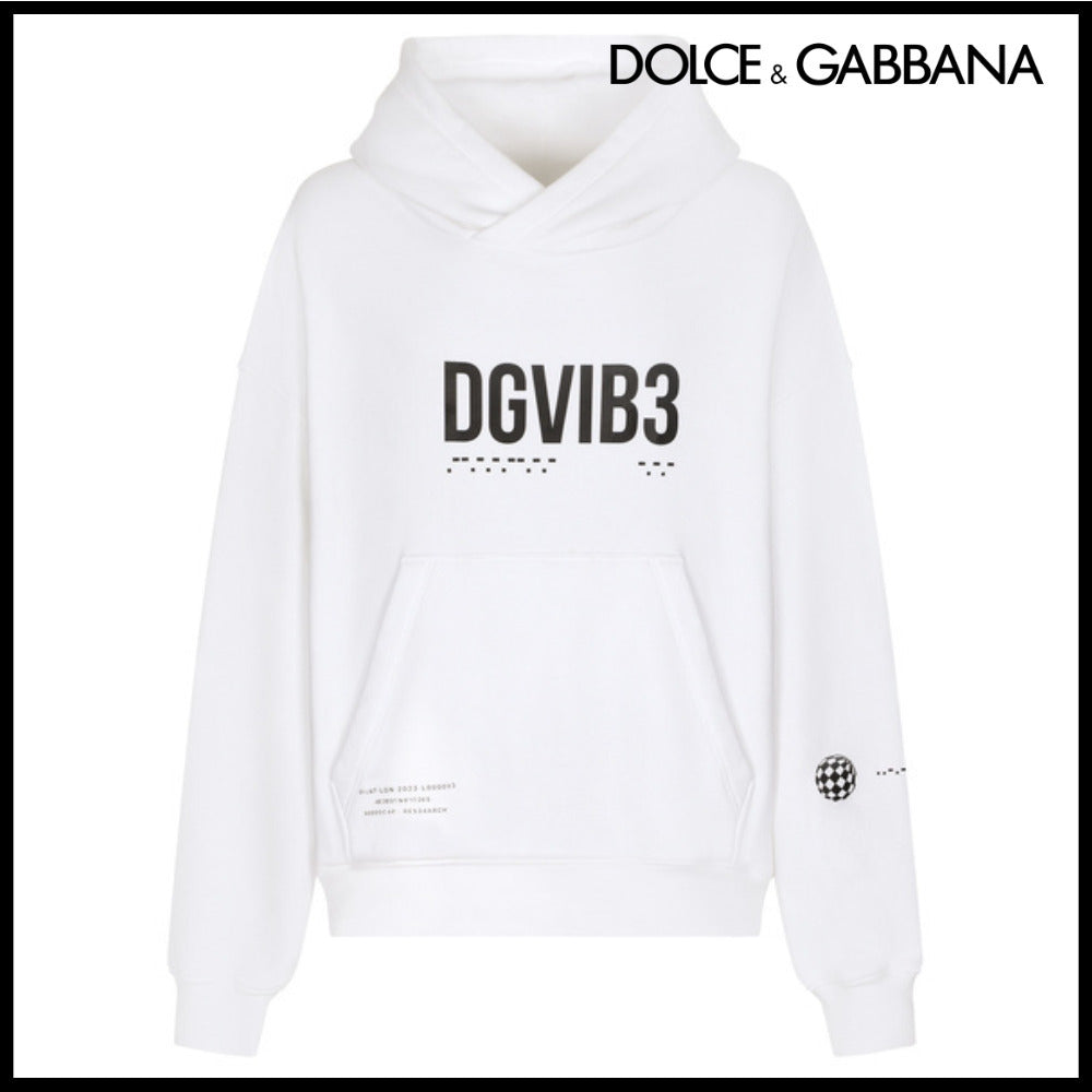 【Dolce & Gabbana】JERSEY HOODIE WITH DGVIB3 PRINT 0800