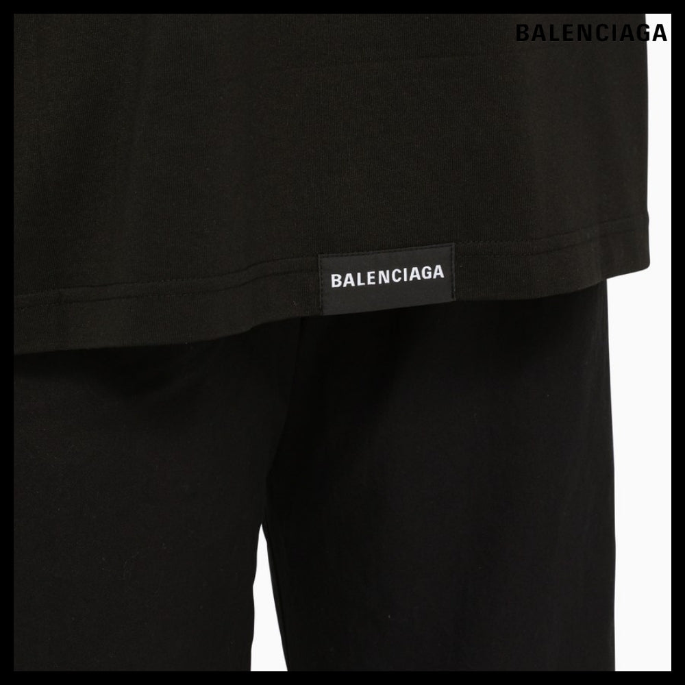 【BALENCIAGA】Tab Oversized T-Shirt Black 1000