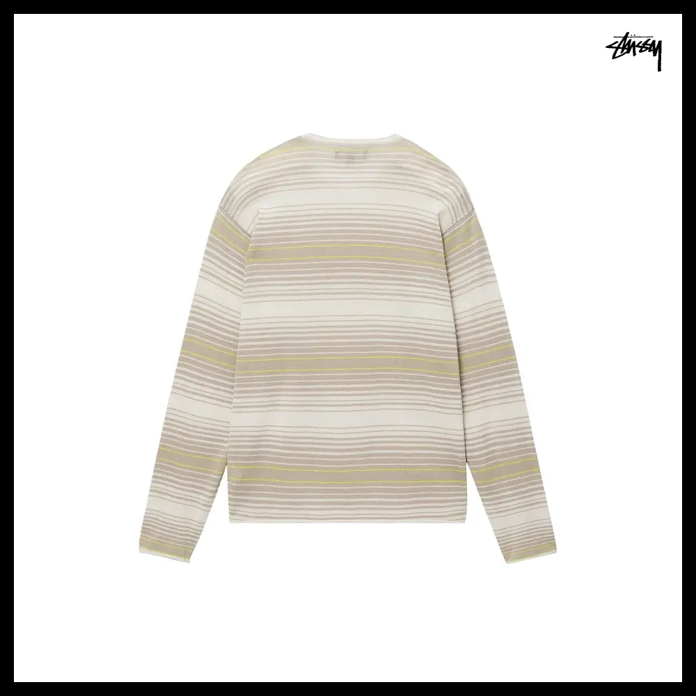 【STUSSY】Horizontal Stripe Sweater Natural