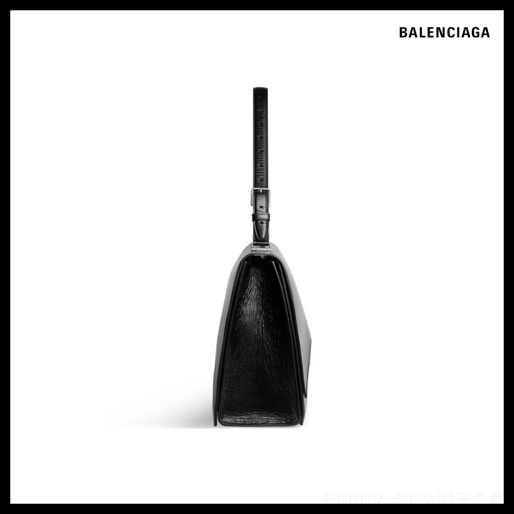 【BALENCIAGA】Crush Large Sling Bag Black