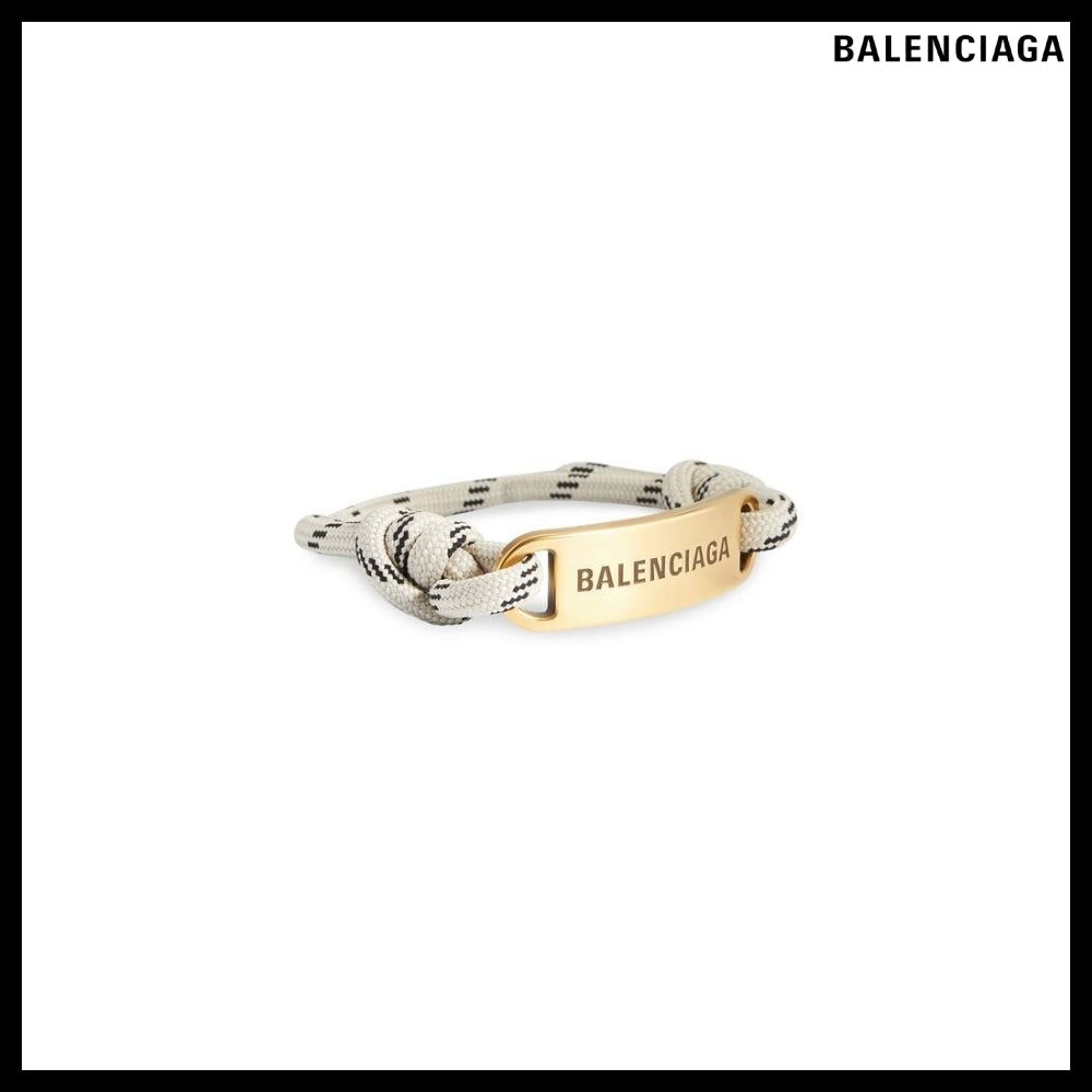 【BALENCIAGA】Plate Bracelet Beige