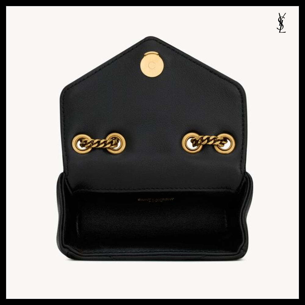 【Saint Laurent】Lambskin LOULOU Micro Bag Black