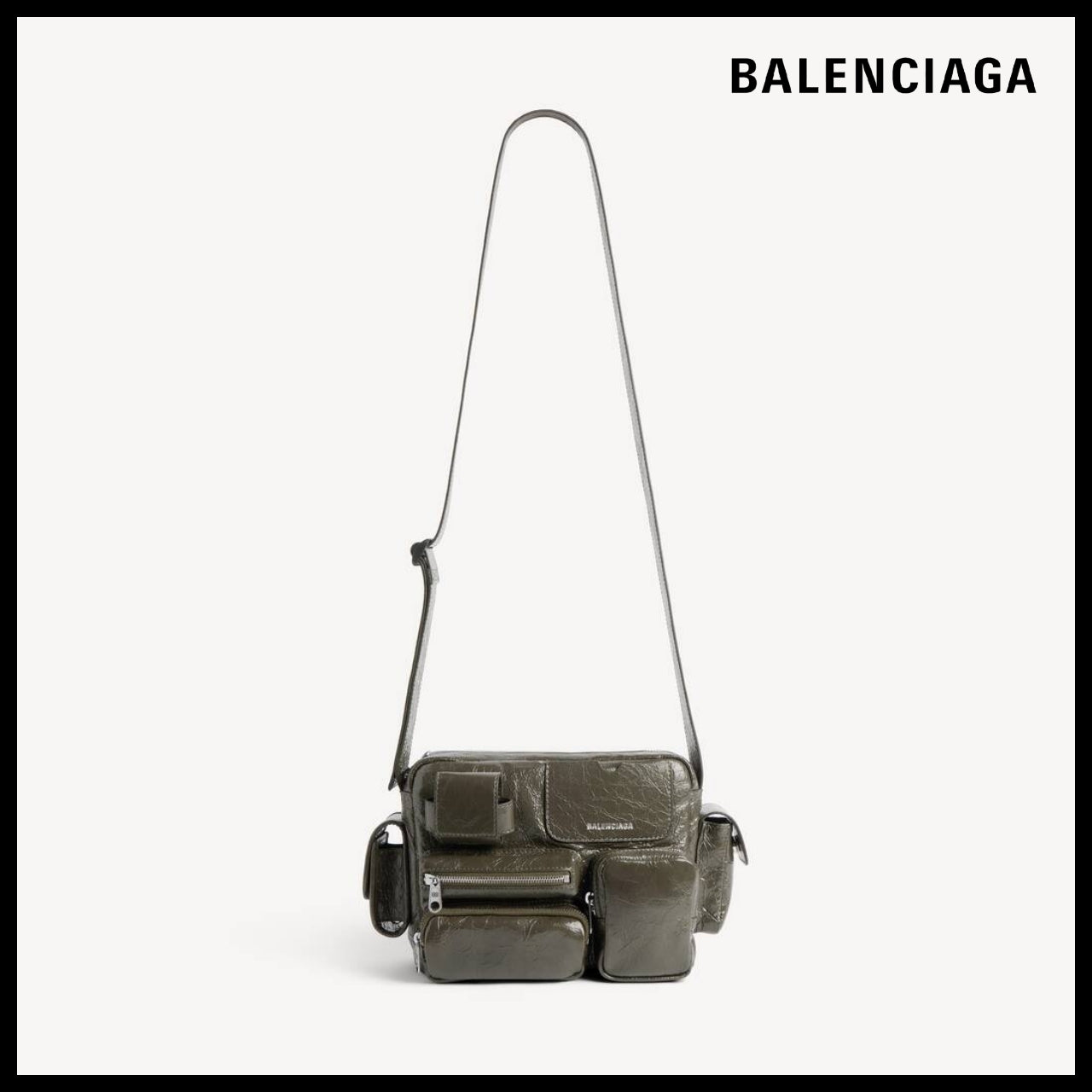 【BALENCIAGA】Superbusy Camera Bag White Multicolor