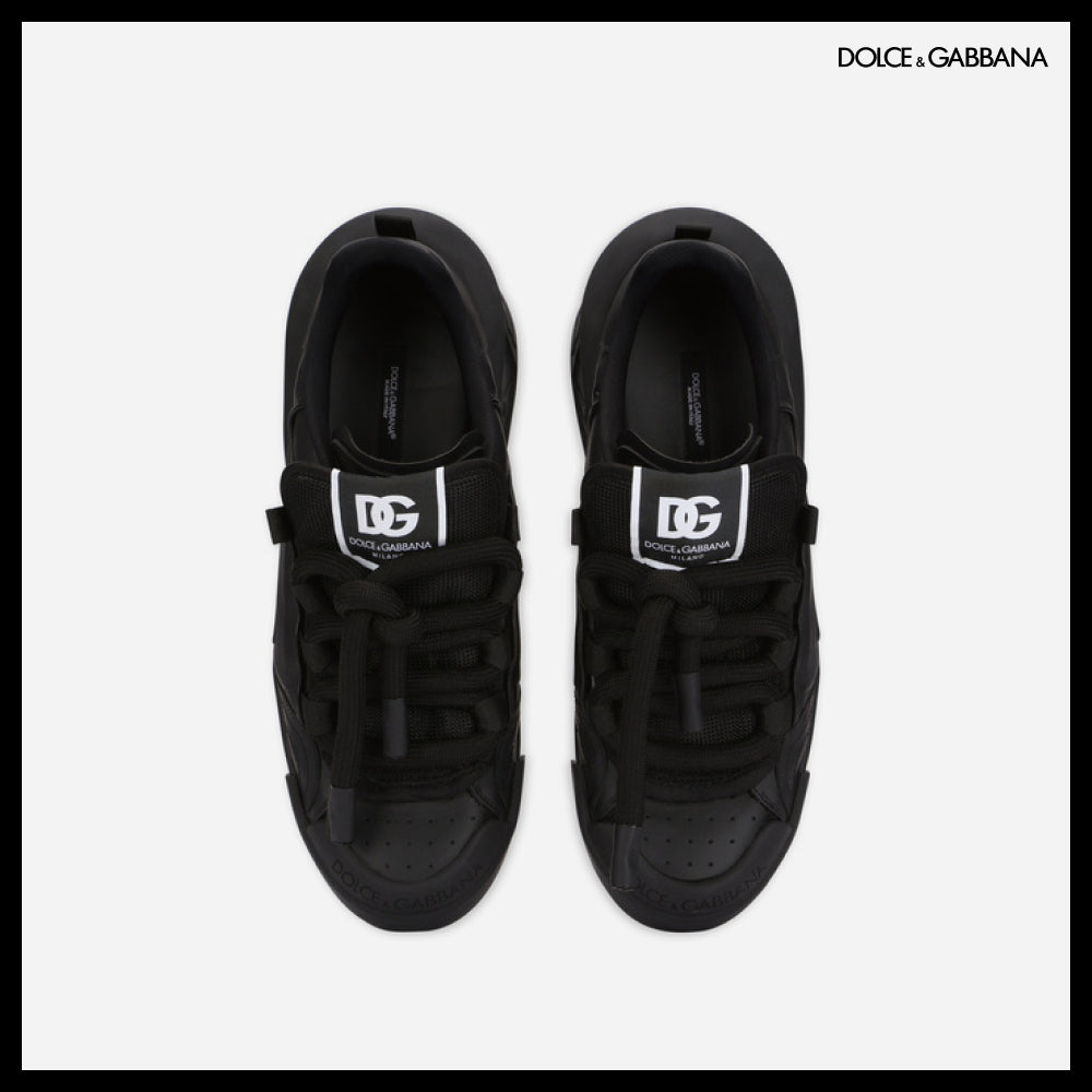 【Dolce&Gabbana】MIXED MATERIAL PORTOFINO SNEAKERS