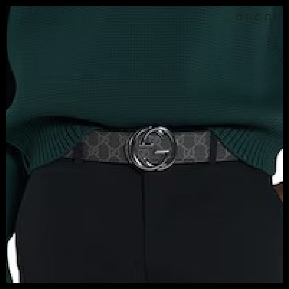 【GUCCI】Interlocking G Buckle Reversible Belt