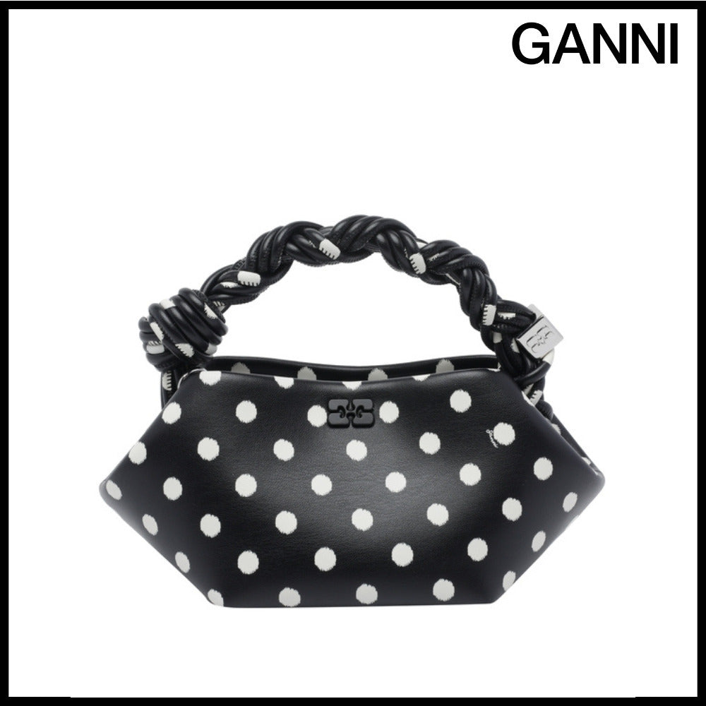 【GANNI】Black Compact Shoulder Bag