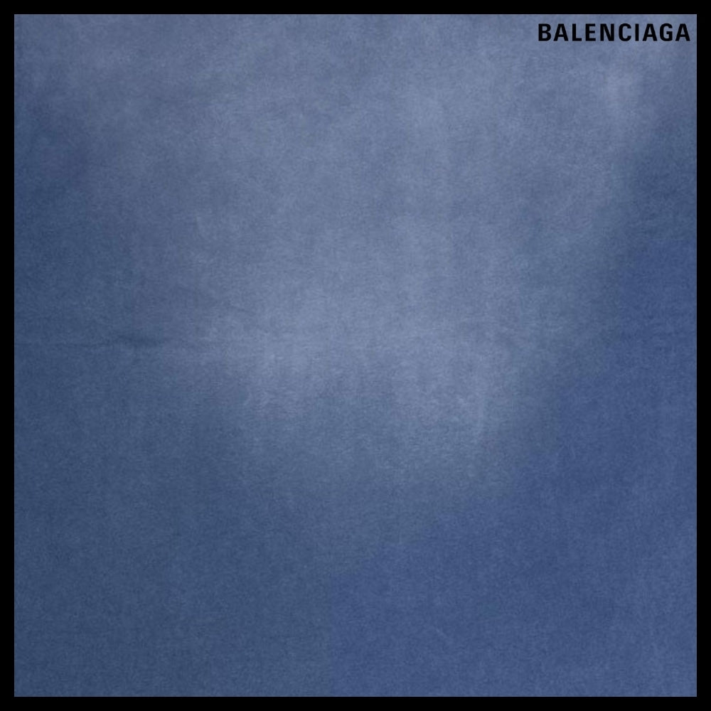 【BALENCIAGA】Hand-Drawn T-shirt Blue