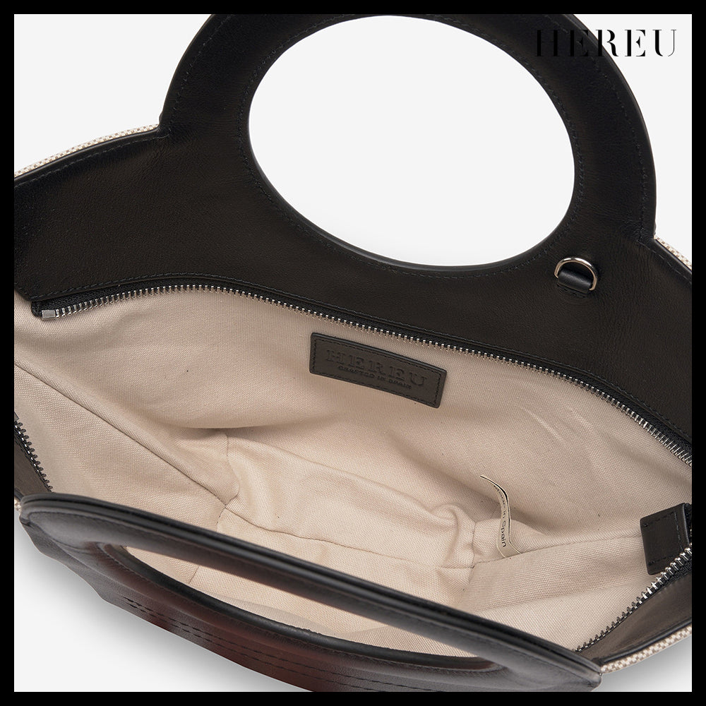 【HEREU】Mini Cala Tote Bag Beige Black