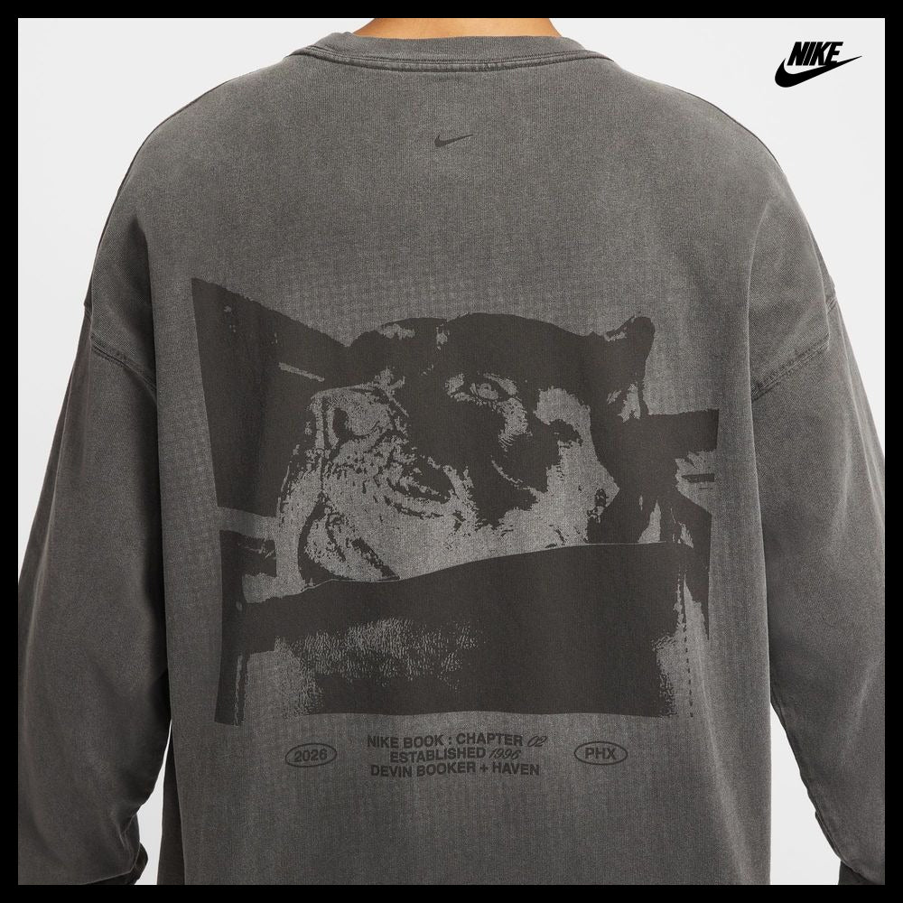 【NIKE】 Book Long-Sleeve Basketball T-Shirt Black