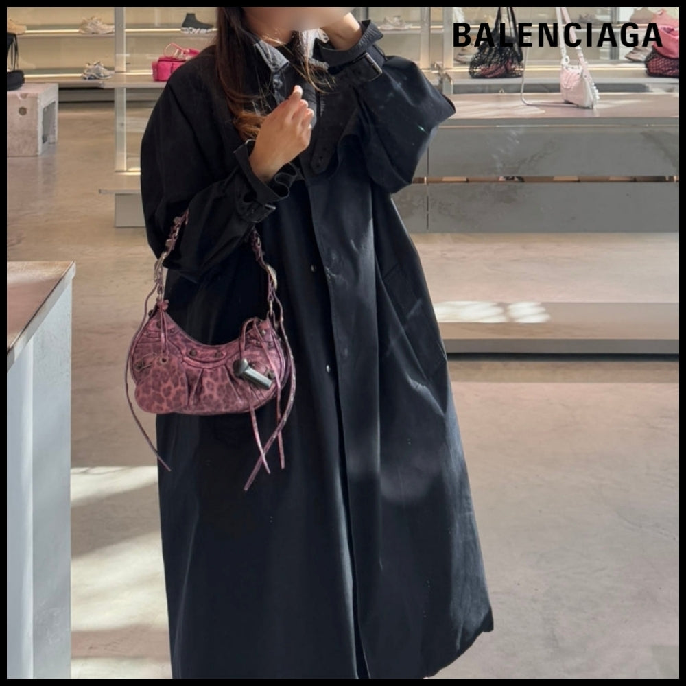 【BALENCIAGA】Le Cagole XS Shoulder Bag Pink Leopard