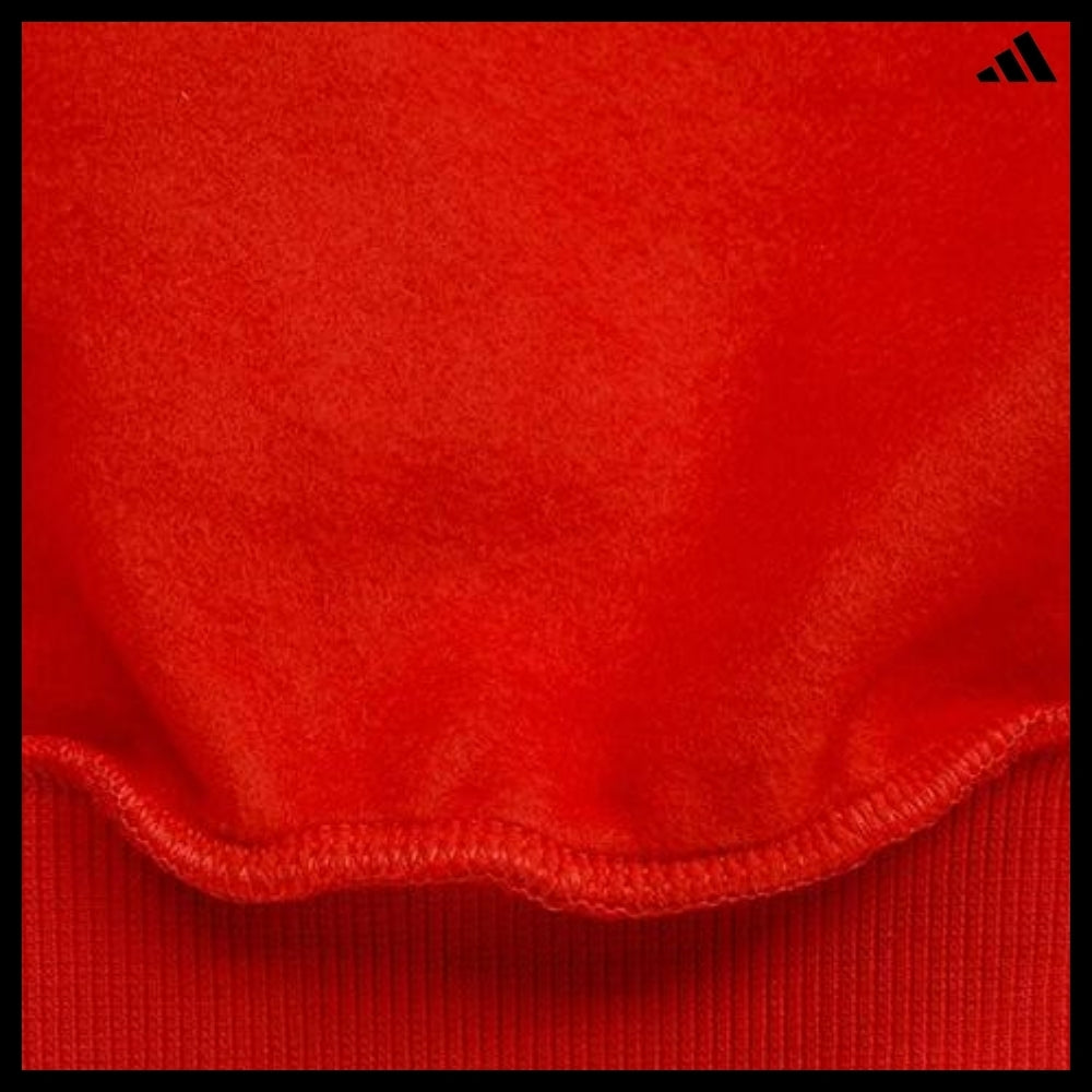 【ADIDAS 】Black Red Gomez Half-Zip Pullover Sweatshirt