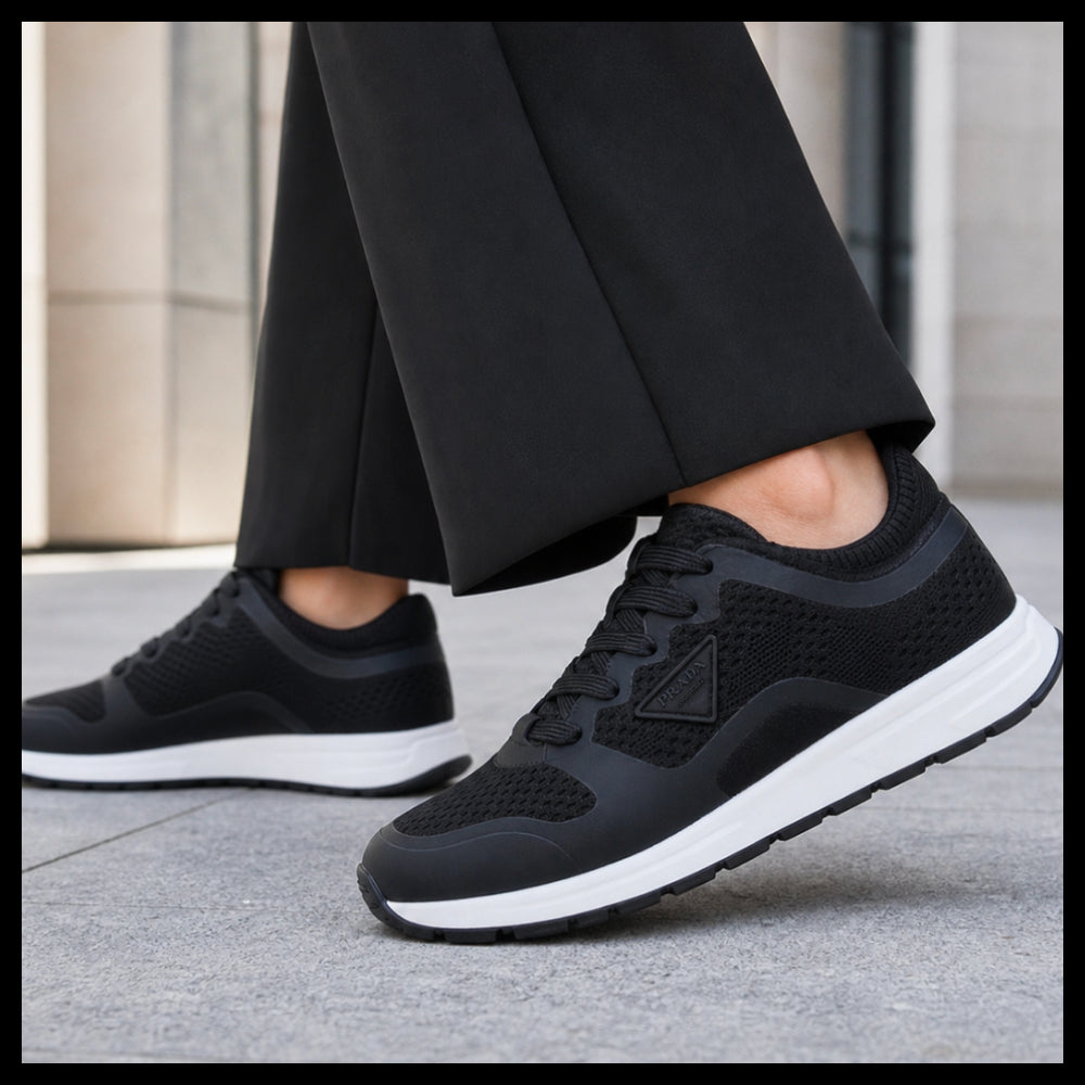 【PRADA】Prax 2.0 Knit Fabric Sneakers