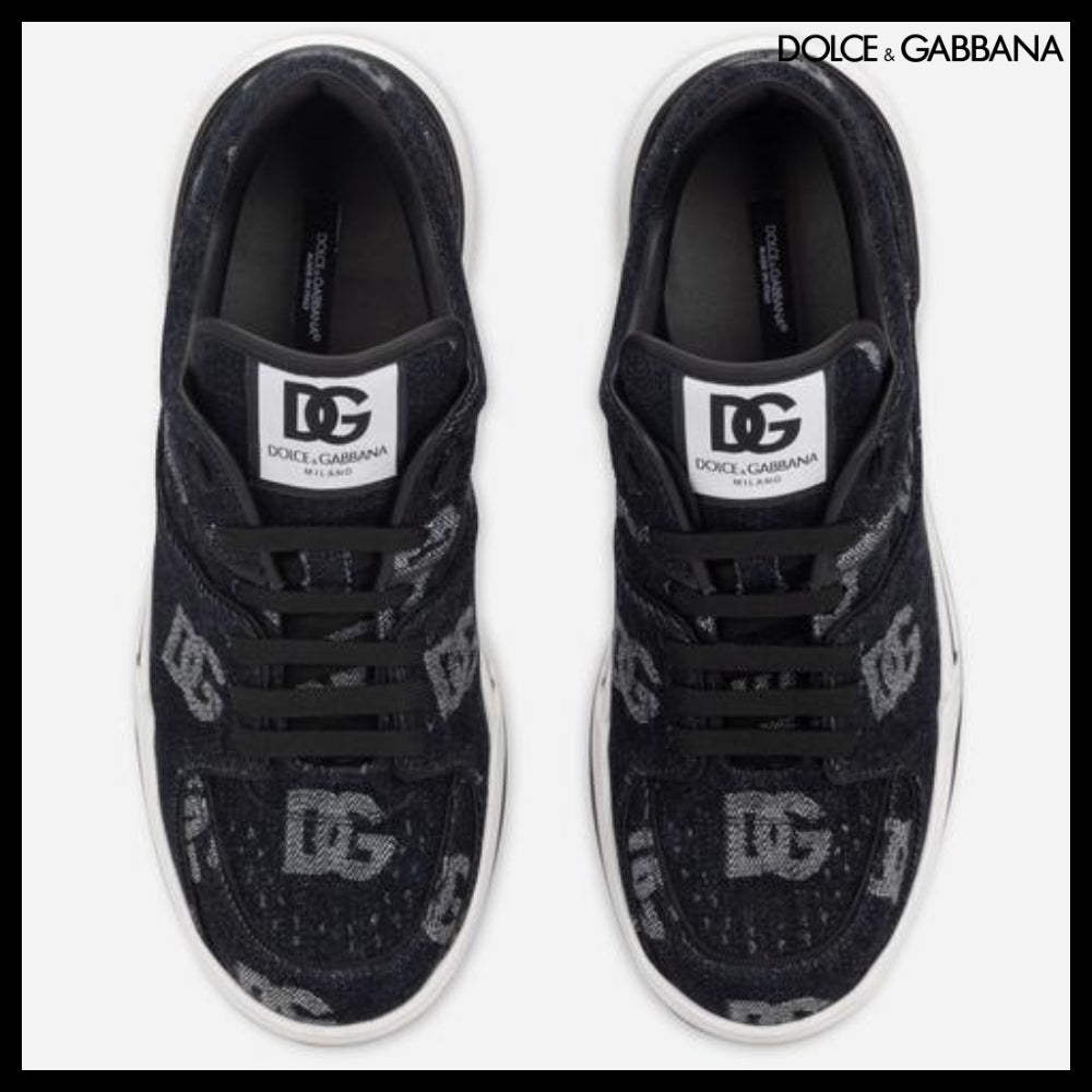 【Dolce & Gabbana】NEW ROMA SNEAKERS WITH DENIM LOGO