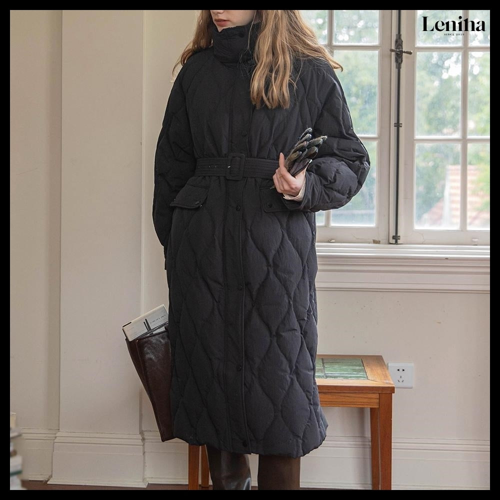 【LENINA】MARTHA Stand Collar Long Down Padding