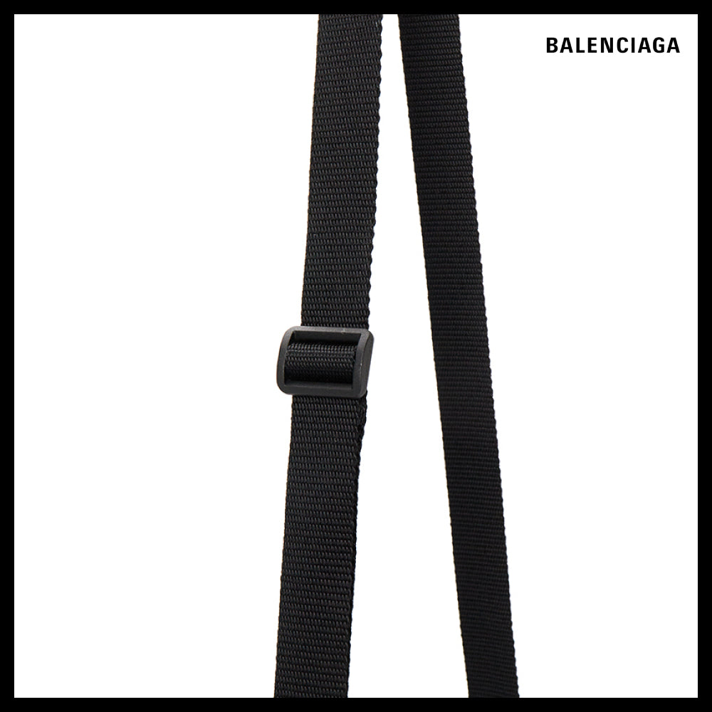 【BALENCIAGA】Logo Leather Crossbody Bag