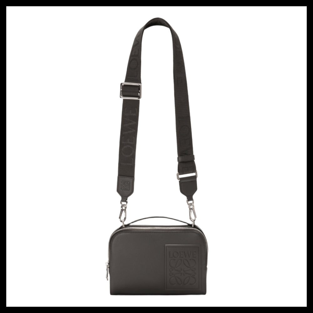 【LOEWE】Satin Calfskin Mini Camera Crossbody Bag Dark Gray