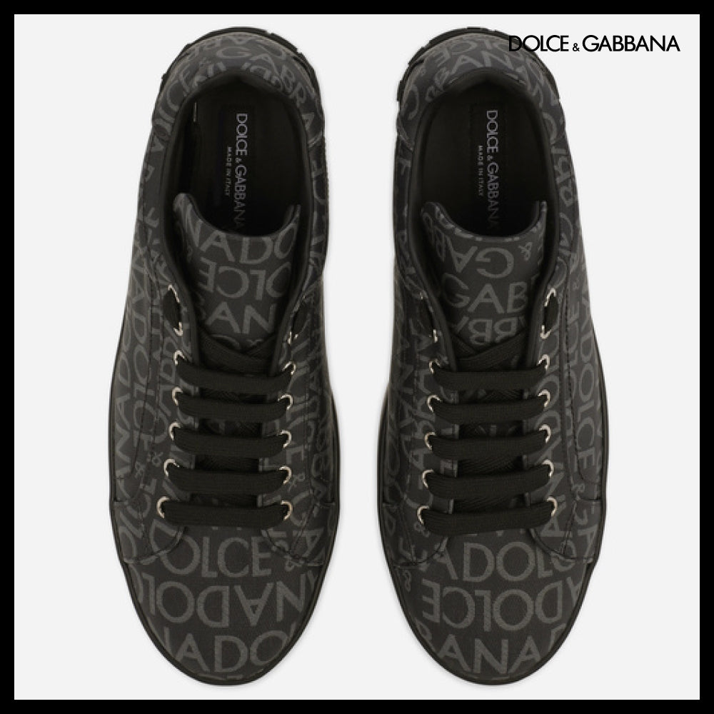 【Dolce & Gabbana】COATED JACQUARD PORTOFINO SNEAKERS