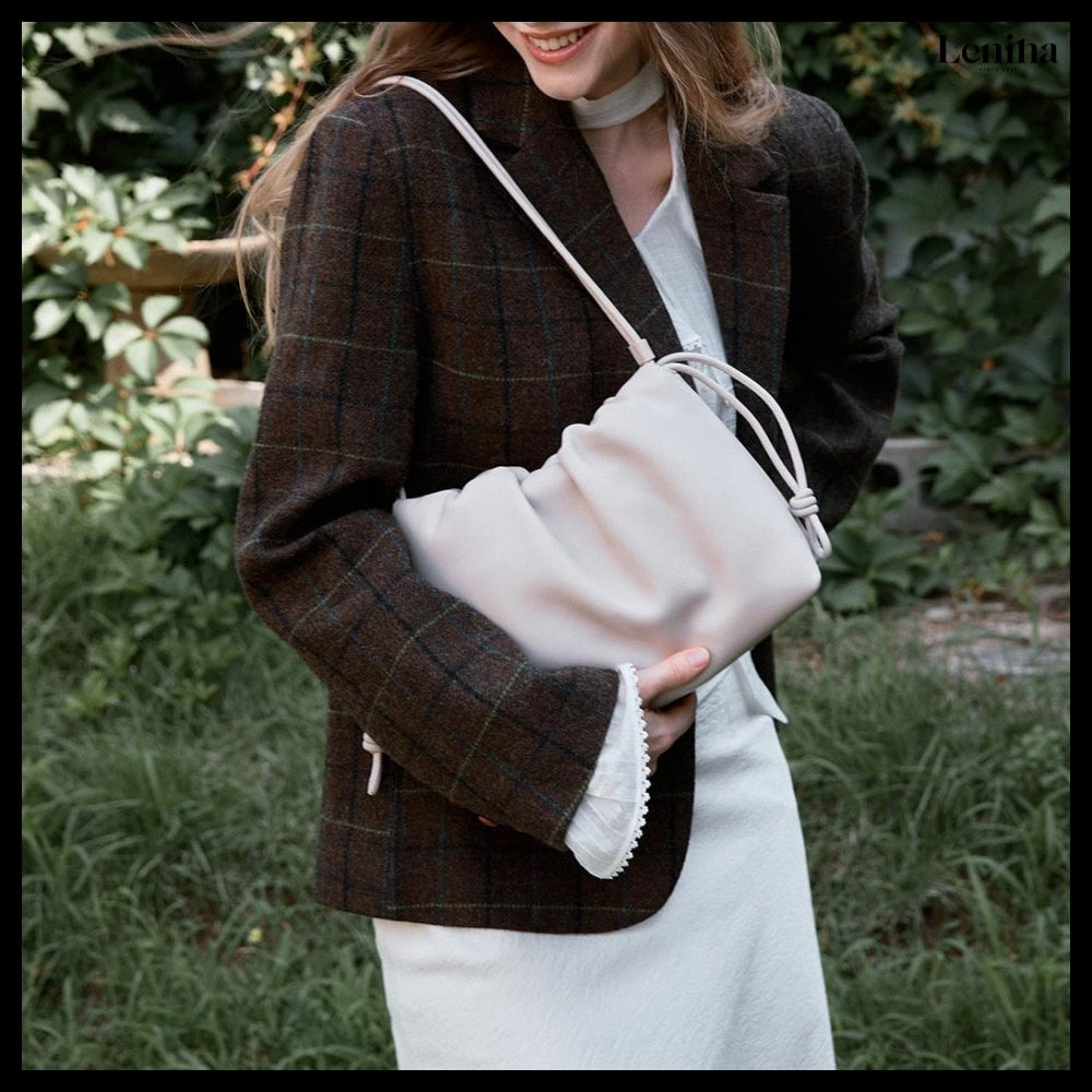 【LENINA】Floria Shoulder Cross Bag Gray