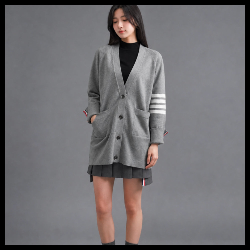 【Thom Browne】Jersey Stitch Cotton 4-Bar Exaggerated Fit