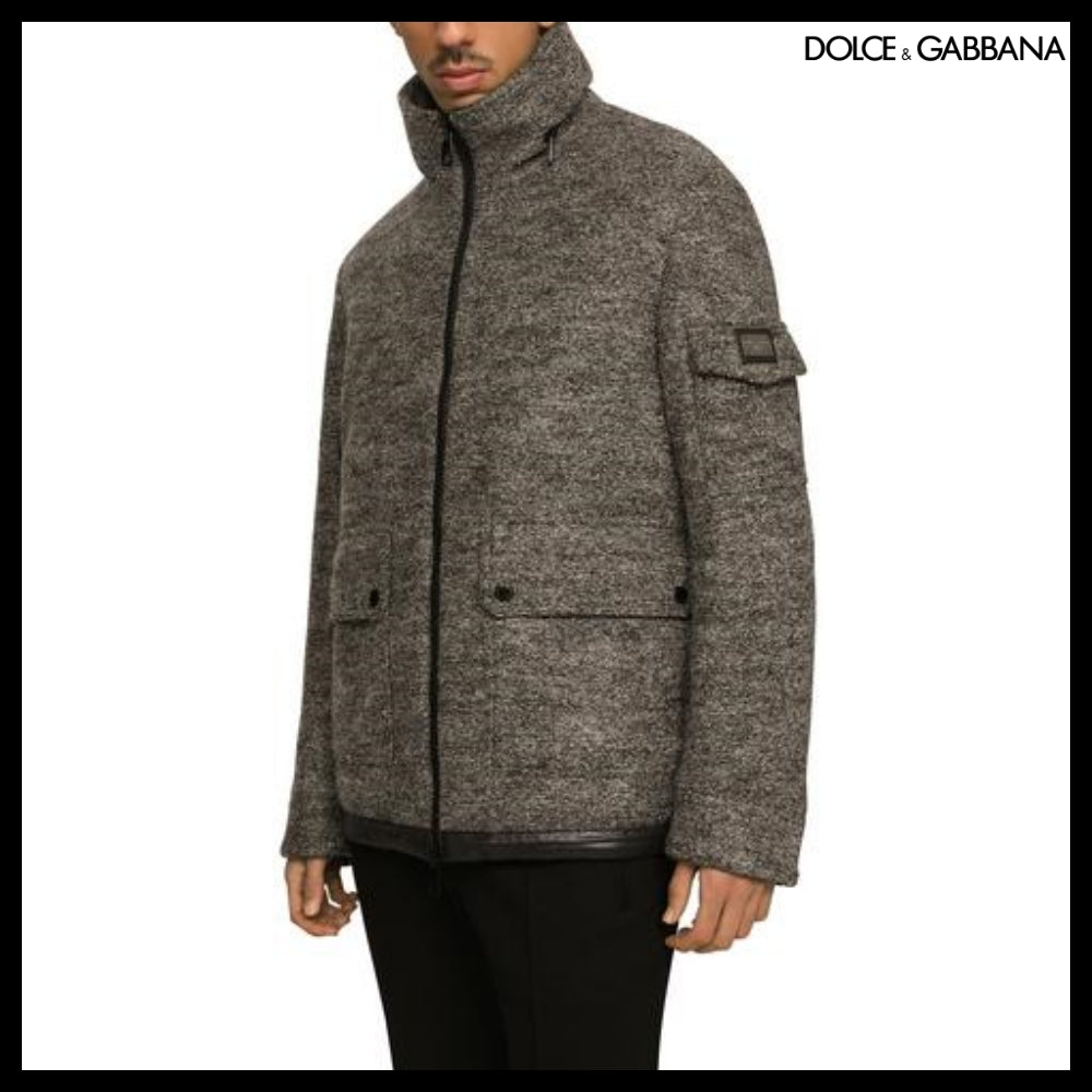 【Dolce&Gabbana】PADDED WOOL JACKET BRANDED TAG