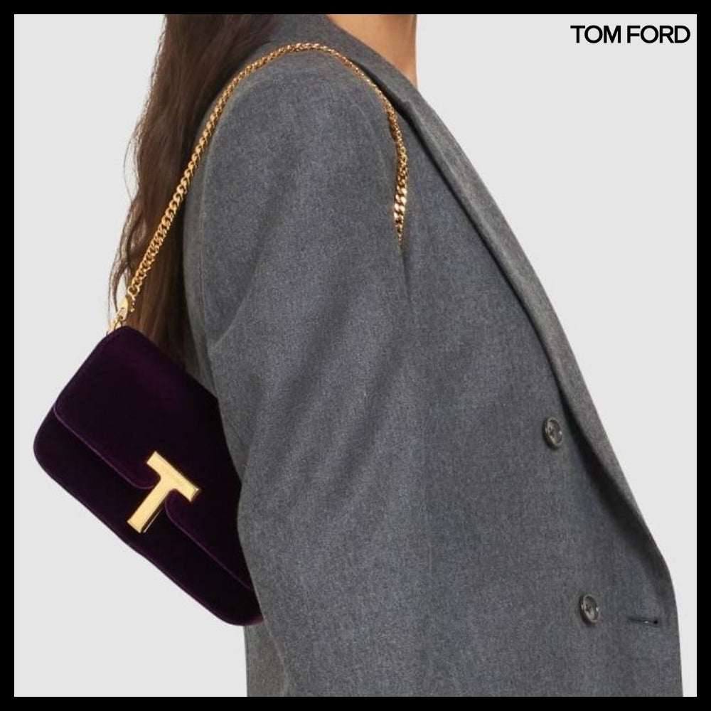 【TOM FORD】VELVET WALLIS CLUTCH BAG
