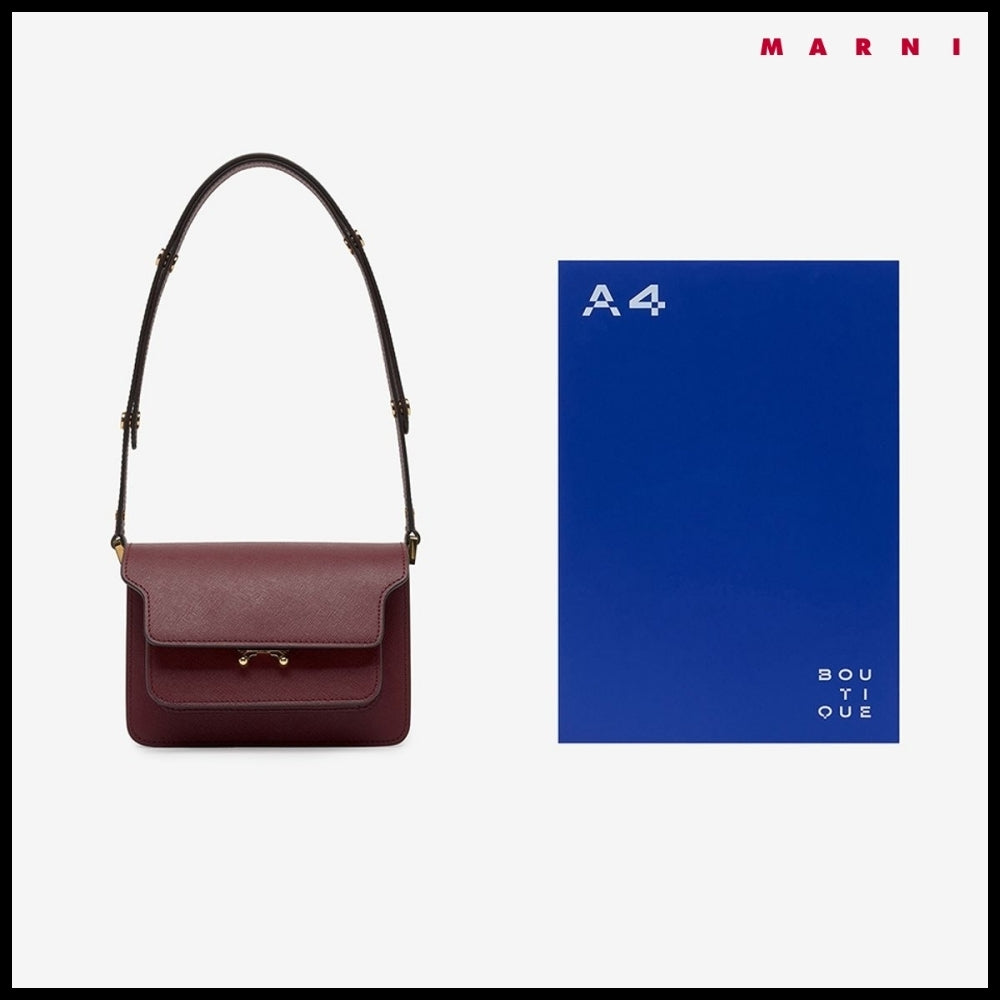 【MARNI】Mini Saffiano Leather Trunk Shoulder Bag