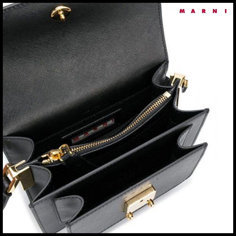 【MARNI】Trunk Mini Crossbody Bag - Black