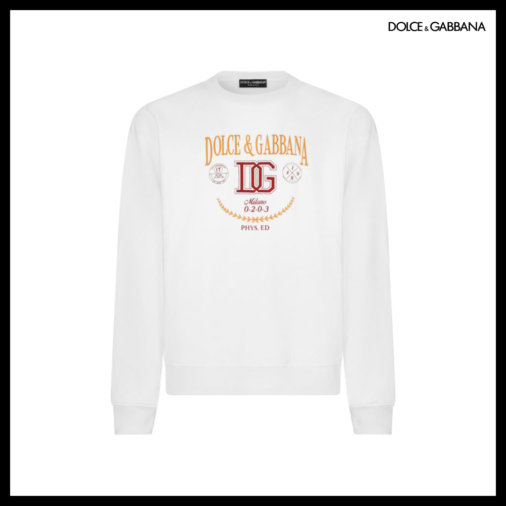 【Dolce&Gabbana】JERSEY SWEATSHIRT LOGO PRINT
