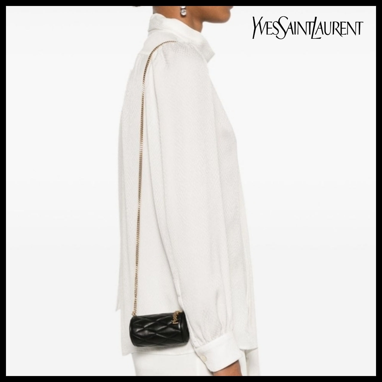 【SAINT LAURENT】SADE quilted leather micro shoulder bag
