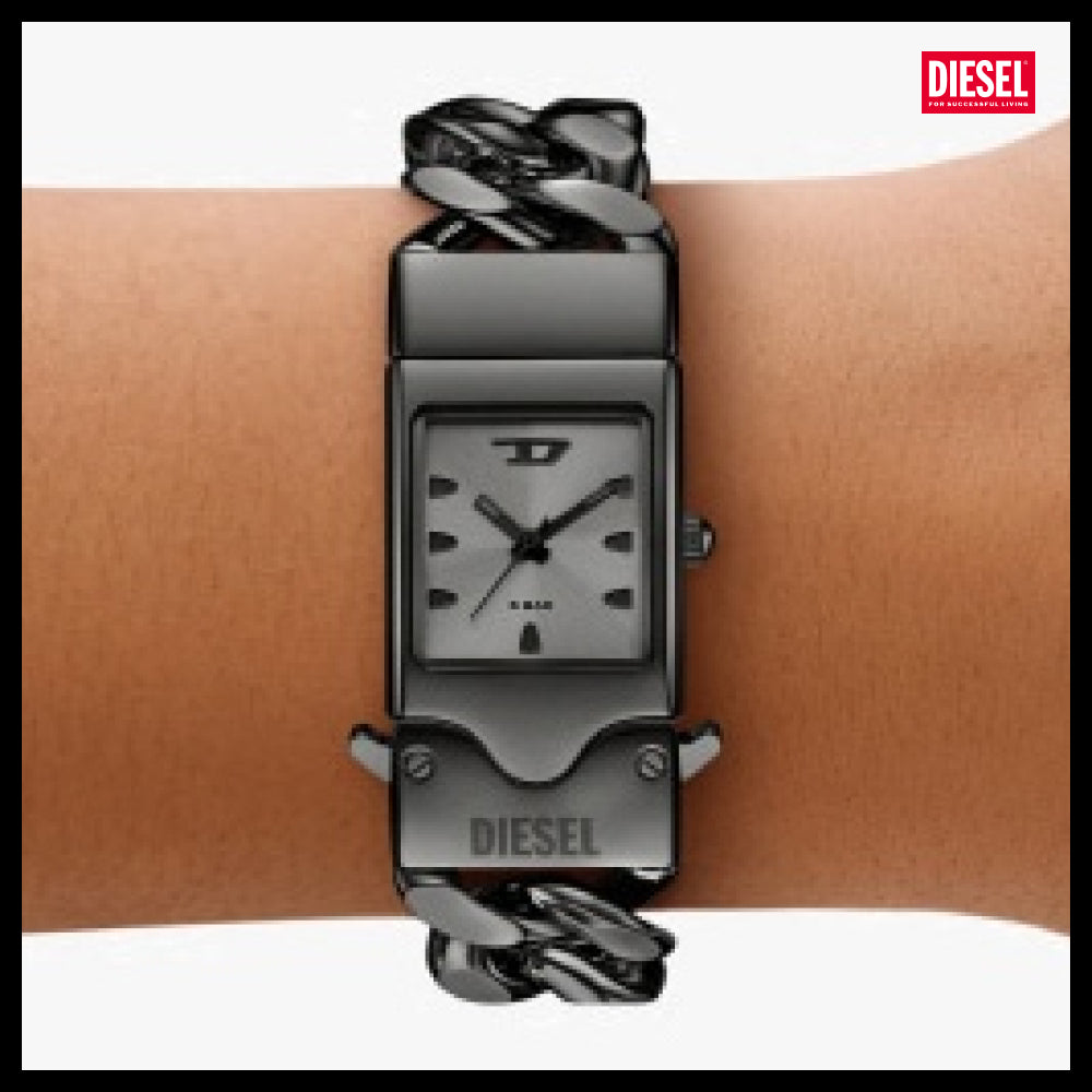 【DIESEL】DZ2227 Closer Square Women’s Metal Watch
