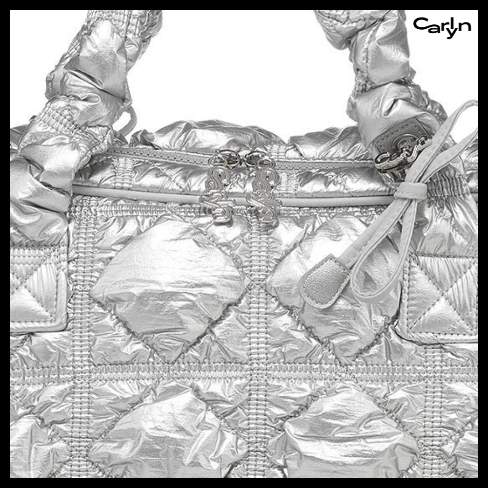 【carlyn】2WAY トラベルバッグ シルバー