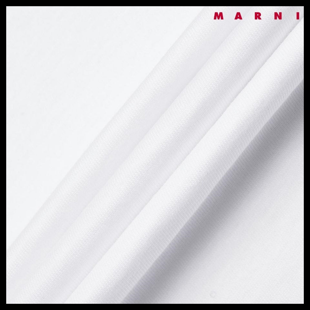 【MARNI】ロゴプリント 半袖Tシャツ リリーホワイト