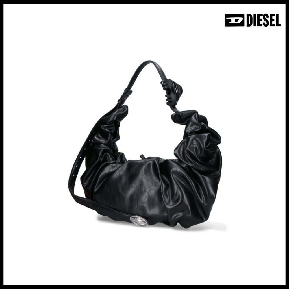 【DIESEL】Black Logo Shoulder Bag