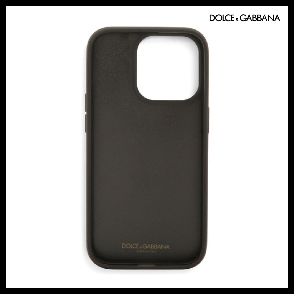 【Dolce & Gabbana】Calfskin iPhone 14 Pro Cover with LogoTag