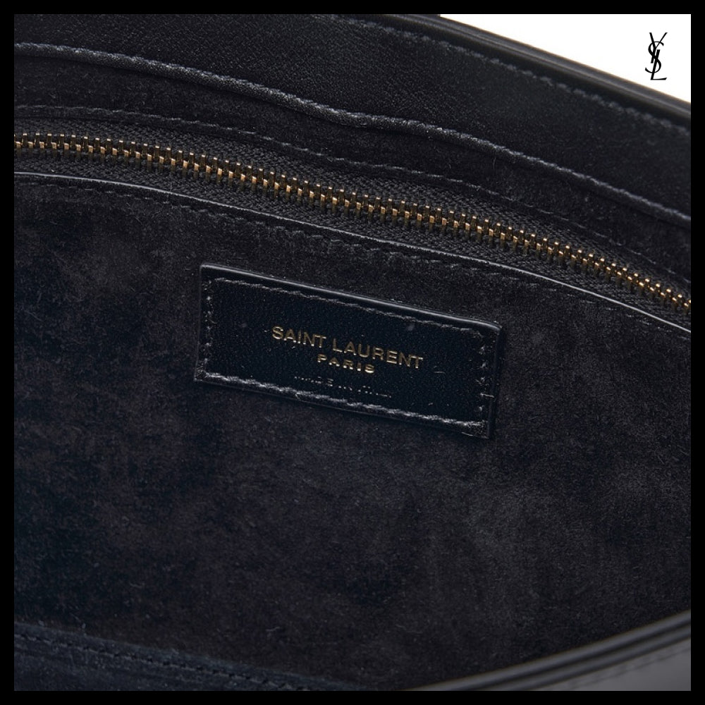 【SAINT LAURENT】Women's LE 5 A 7 Shiny Hobo Bag