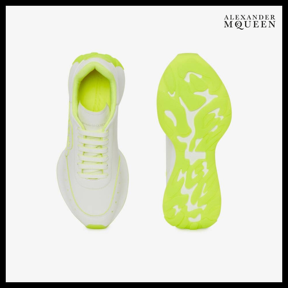 【Alexander Mcqueen】Women’s Sprint Runner White AcidYellow