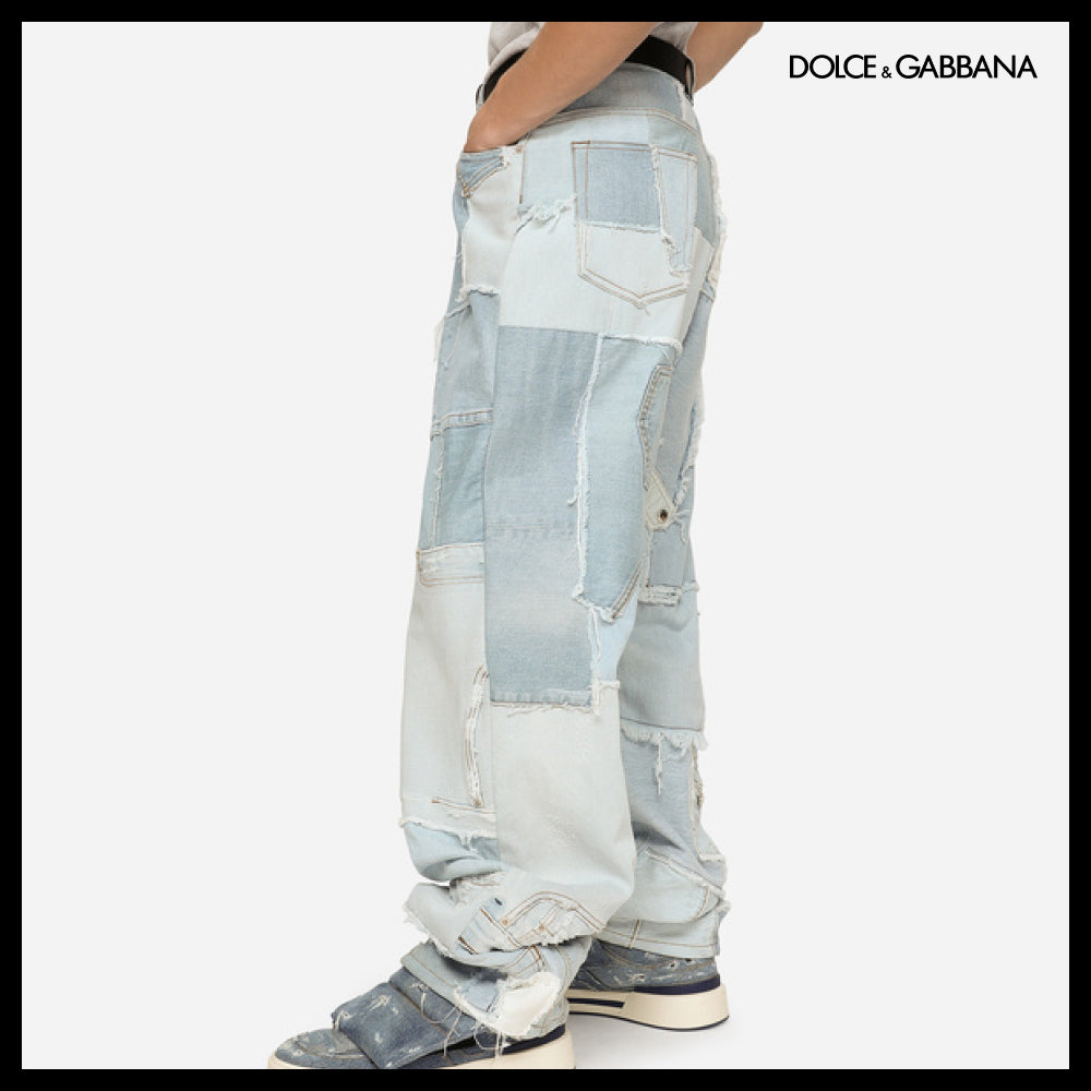 ★Dolce&Gabbanaアウトレットセール★LEG PATCHWORK DENIM JEANS