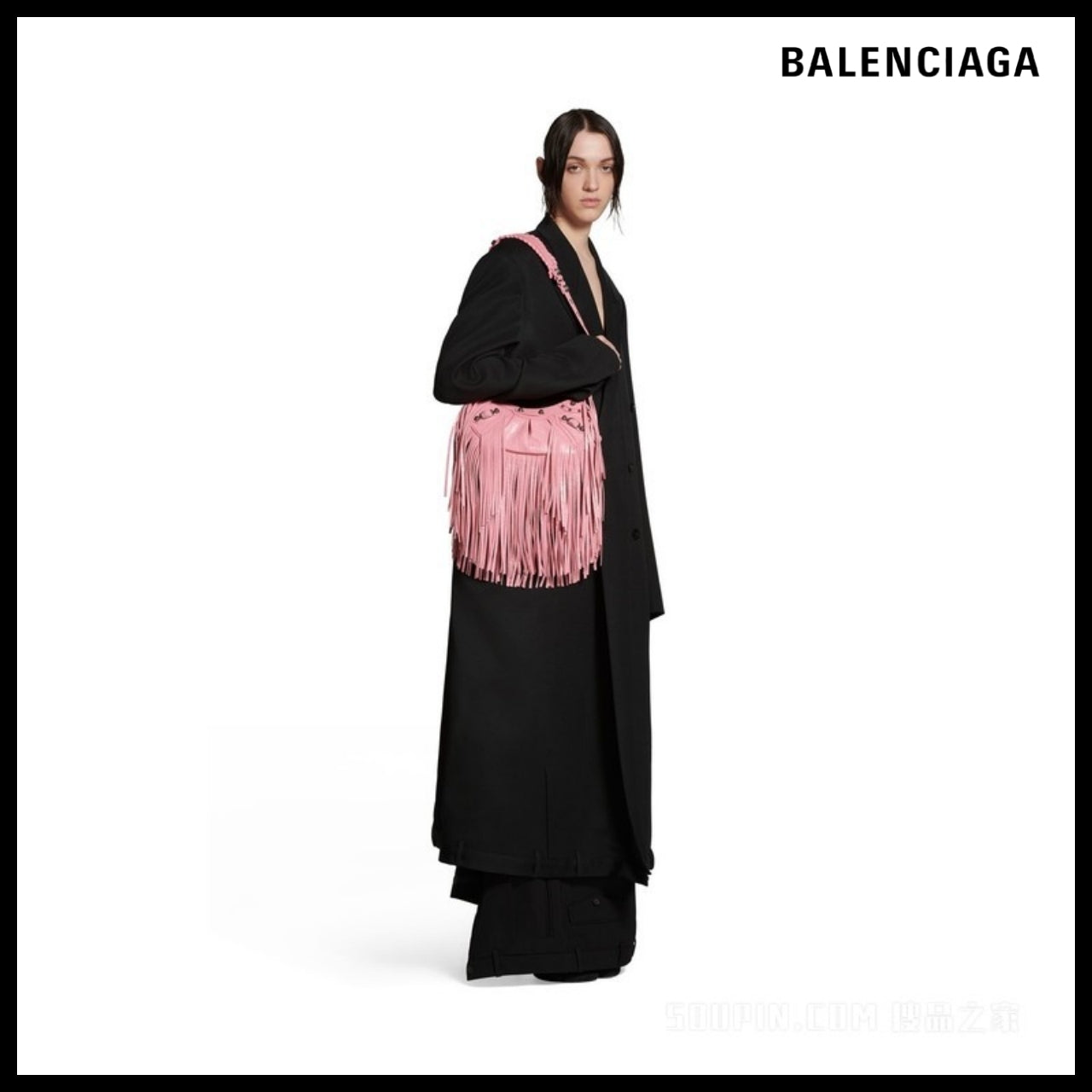 【BALENCIAGA 】Le Cagole XS Shoulder Bag Fringes