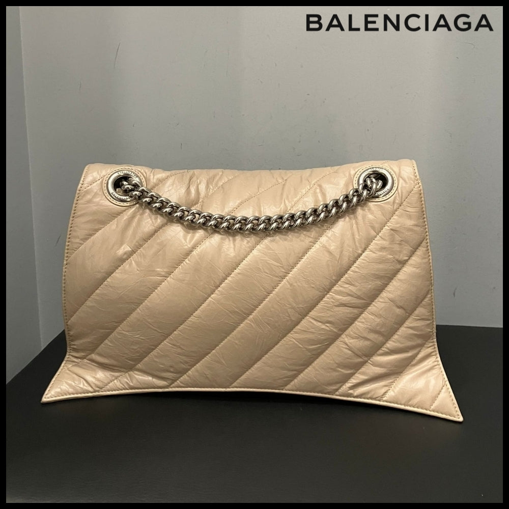 【BALENCIAGA】Crush Large Chain Bag Quilted